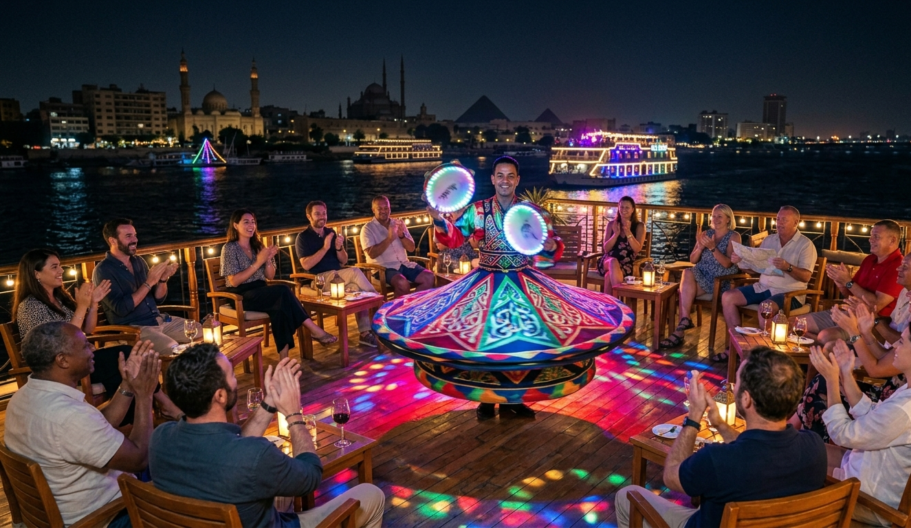 <span>Day 1 </span> Arrival in Cairo + Nile Dinner Cruise